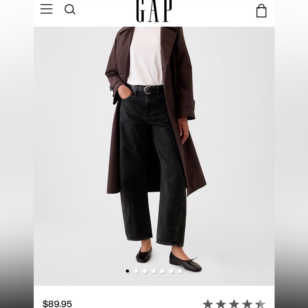 GAP High Rise Barrel Jeans - Picture 3 of 8
